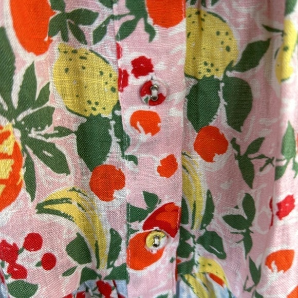 Anthropologie Place National linen floral print midi dress size medium NWOT - Picture 7 of 11